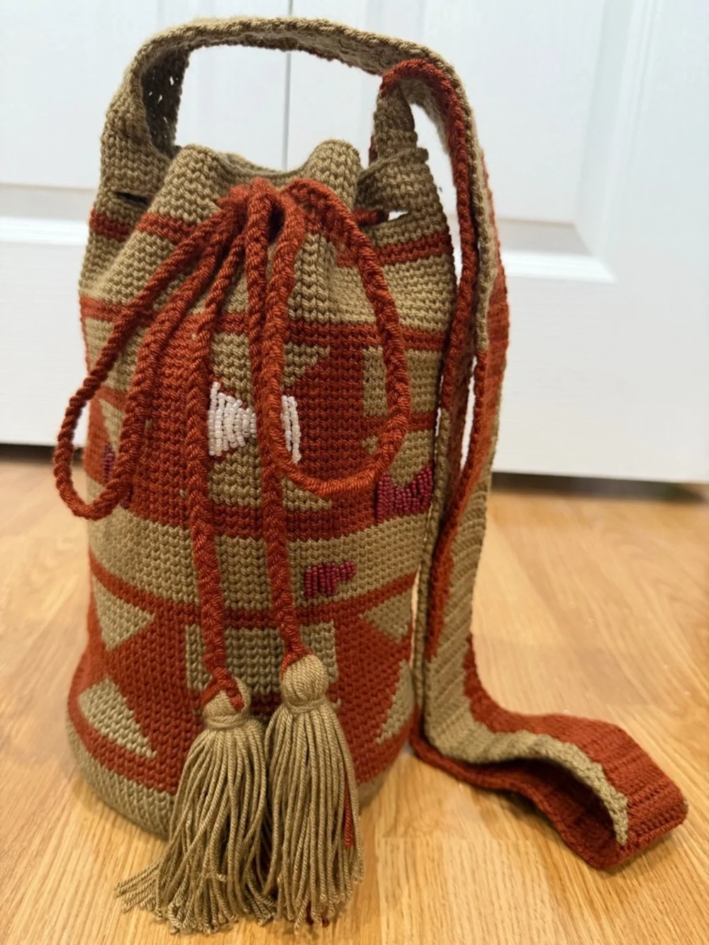 Handmade Drawstring Colombian Bag - Picture 3 of 6